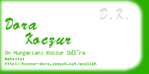 dora koczur business card